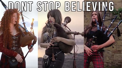 don't stop believing bagpipes.